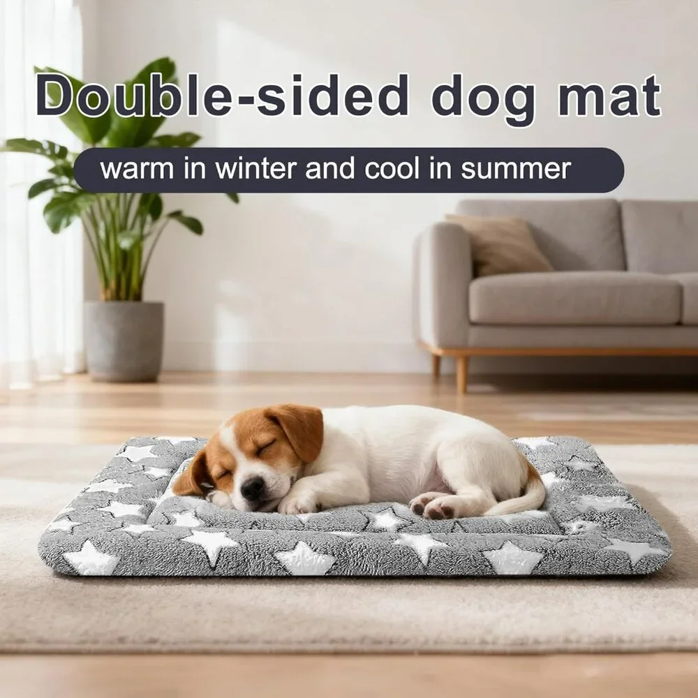 Dog Bed Mat Soft & Comfortable Dog Kennel‎ Pad for Crate Durable Crate Bed